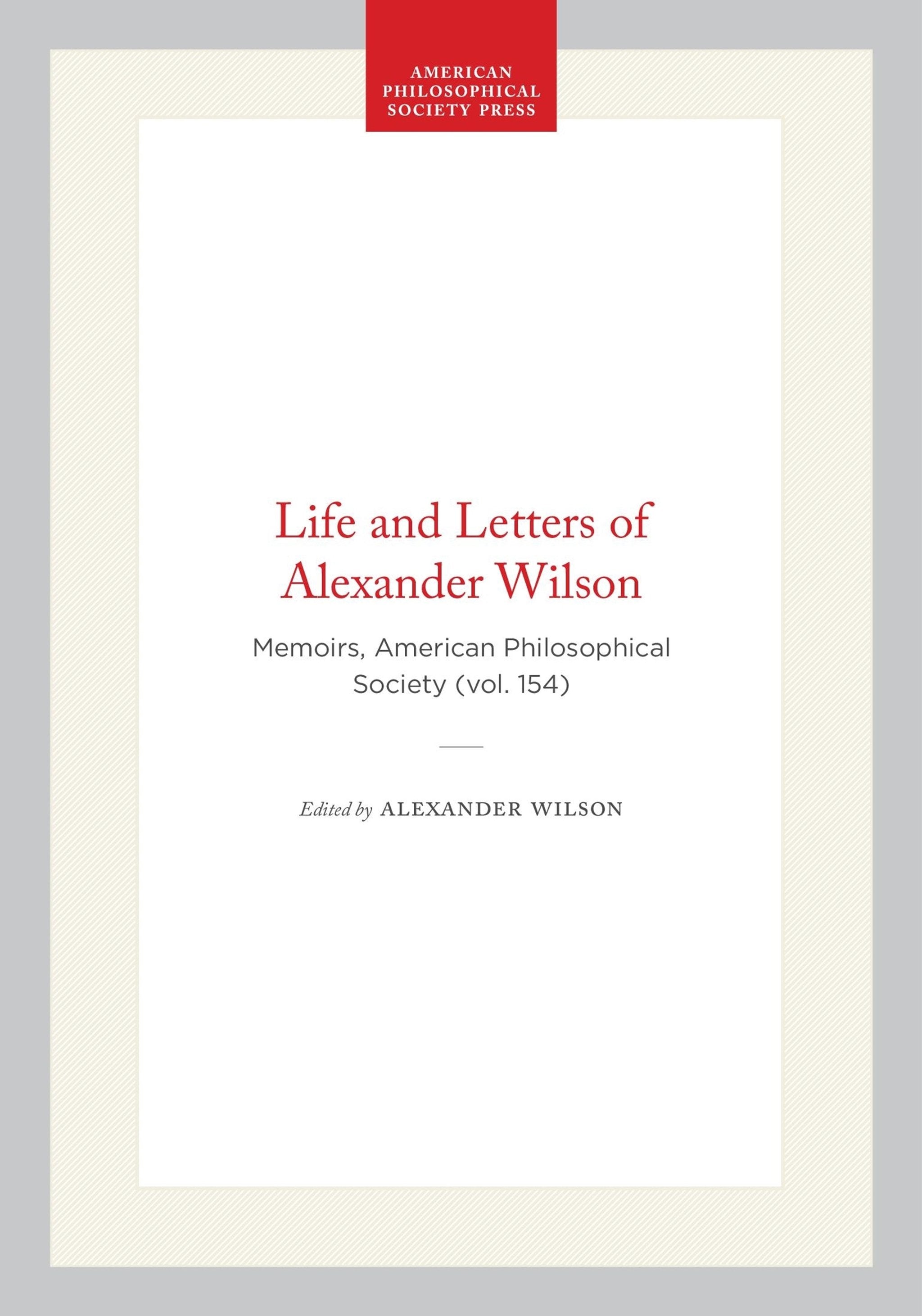 Cover image for Life and Letters of Alexander Wilson ISBN 9798893981186
